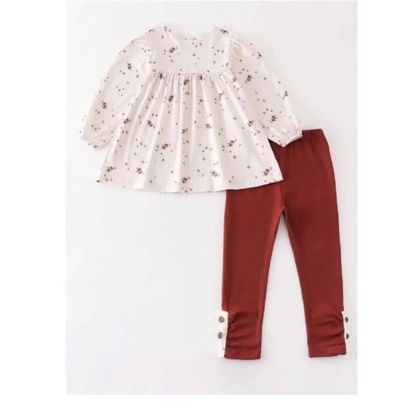 Boutique Thanksgiving Turkey Girls Tunic & Leggings Outfit Set - Picture 6 of 7